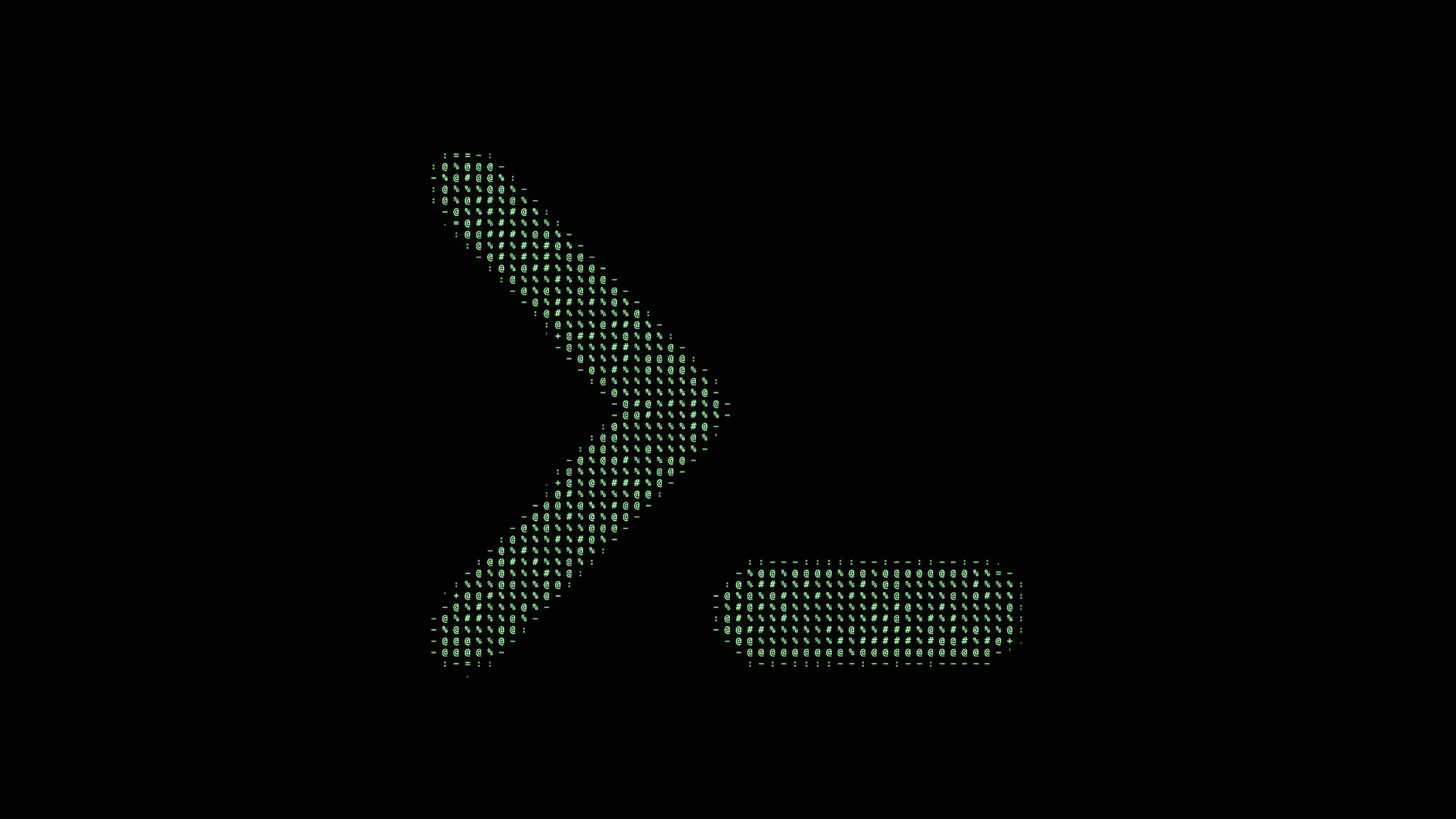 An ASCII Terminal render of a command prompt logo