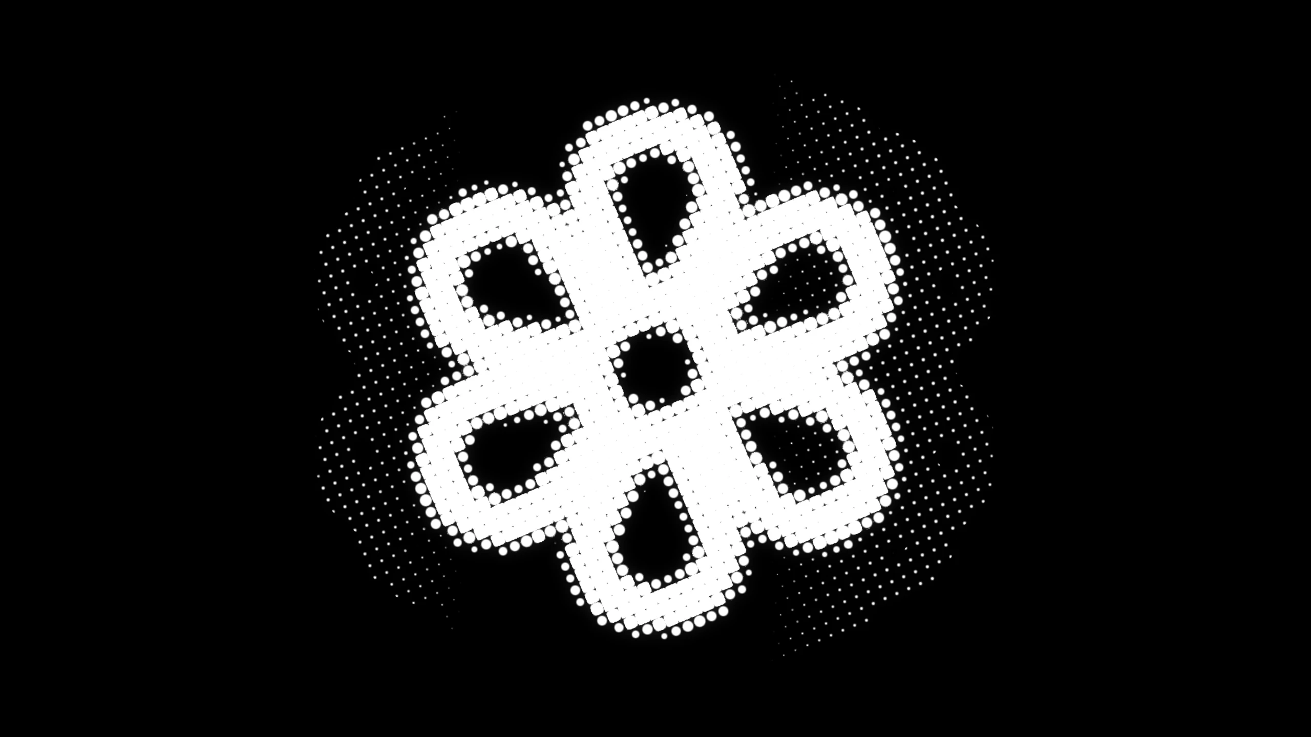 A Halftone Mono Dots render of a flower logo