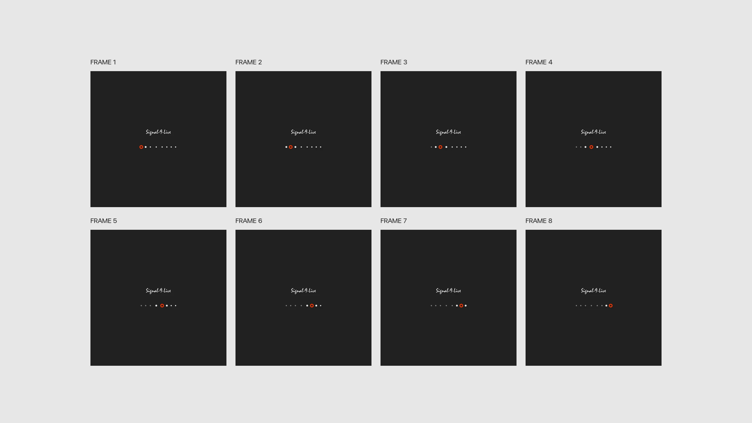 Eight-frame storyboard for the Tap-BPM timing animation